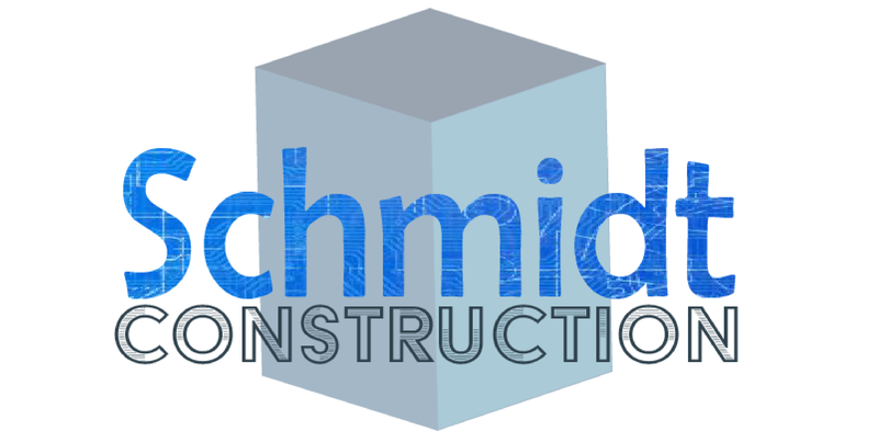 Schmidt Construction logo with 3D box.